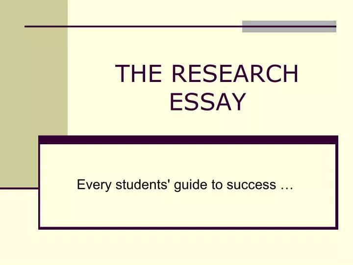 the research essay