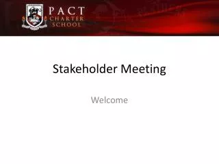Stakeholder Meeting
