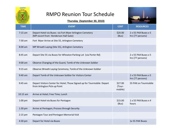rmpo reunion tour schedule