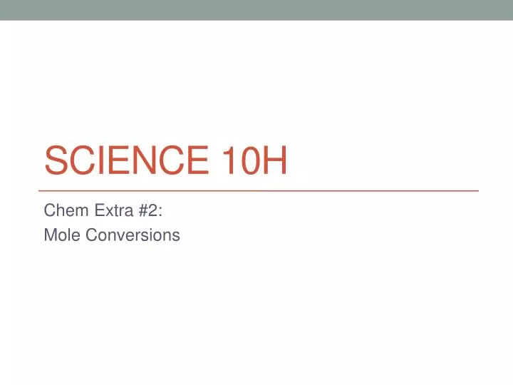 science 10h