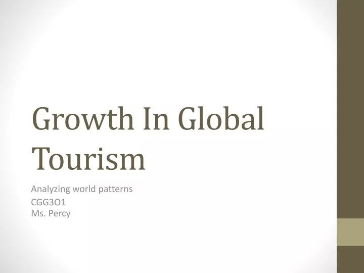growth in global tourism