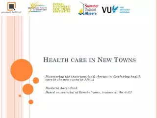 Health care in New Towns