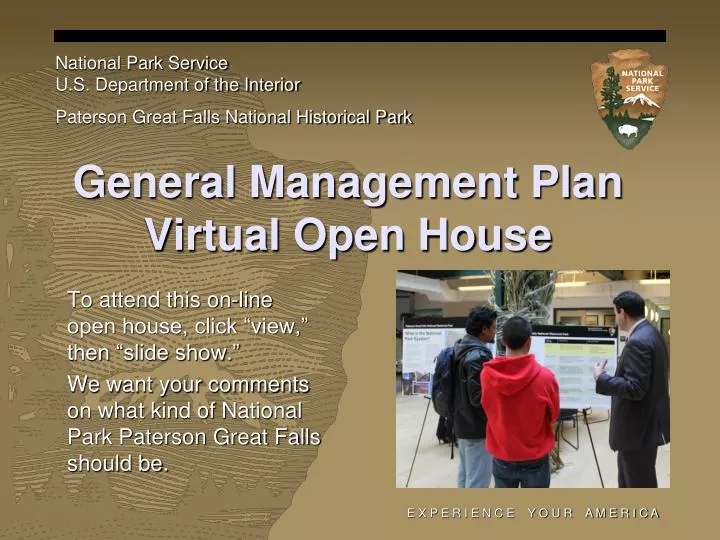 general management plan virtual open house