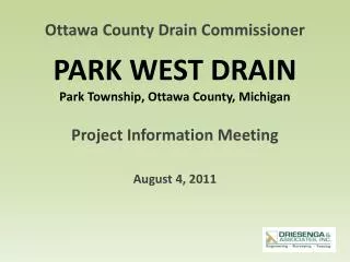 PARK WEST DRAIN Park Township, Ottawa County, Michigan