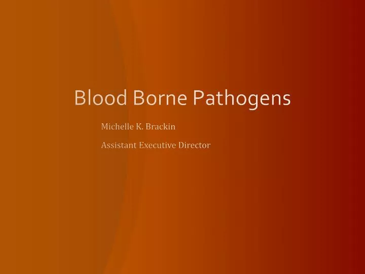 blood borne pathogens