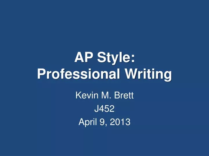 ap style professional writing