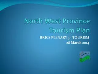 North West Province Tourism Plan