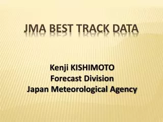 JMA best track data
