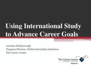 Using International Study to Advance Career Goals