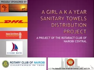 A GIRL A K A YEAR SANITARY TOWELS DISTRIBUTION PROJECT