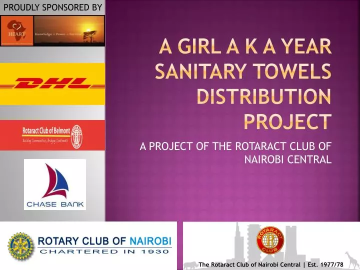 a girl a k a year sanitary towels distribution project