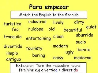 para empezar