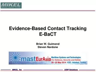 Evidence-Based Contact Tracking E- BaCT