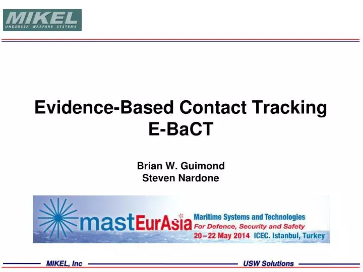 evidence based contact tracking e bact