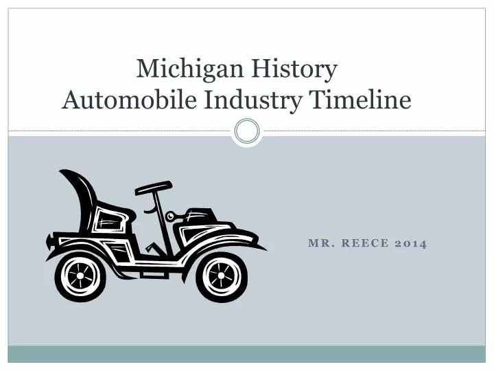 michigan history automobile industry timeline