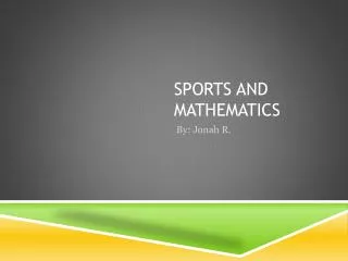 Sports and Mathematics
