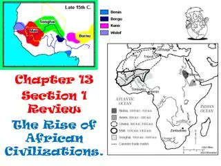 Chapter 13 Section 1 Review The Rise of African Civilizations.
