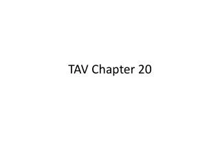 TAV Chapter 20
