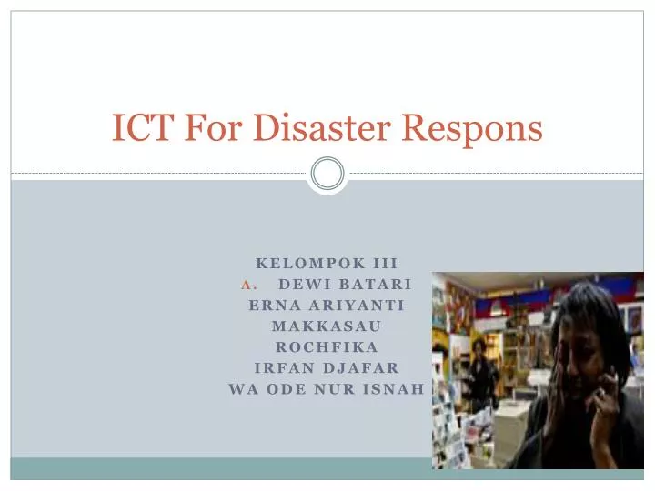 ict for disaster respons