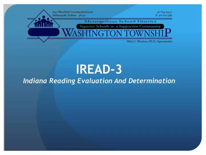 iread 3 indiana reading evaluation and determination