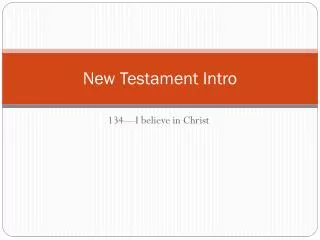 new testament intro