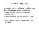 The Rise of Totalitarianism in the Soviet Union: Lenin to Stalin - slide 1
