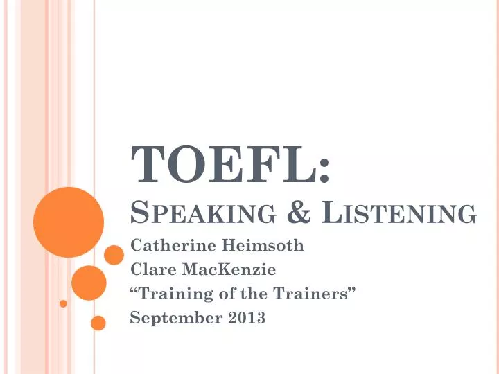 toefl speaking listening