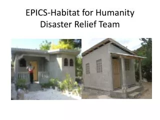 EPICS-Habitat for Humanity Disaster Relief Team