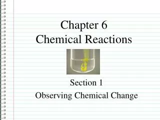 Chapter 6 Chemical Reactions
