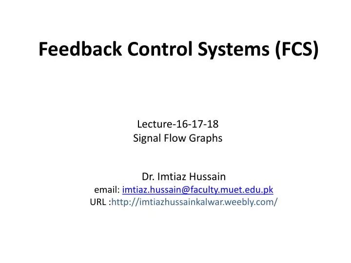 feedback control systems fcs