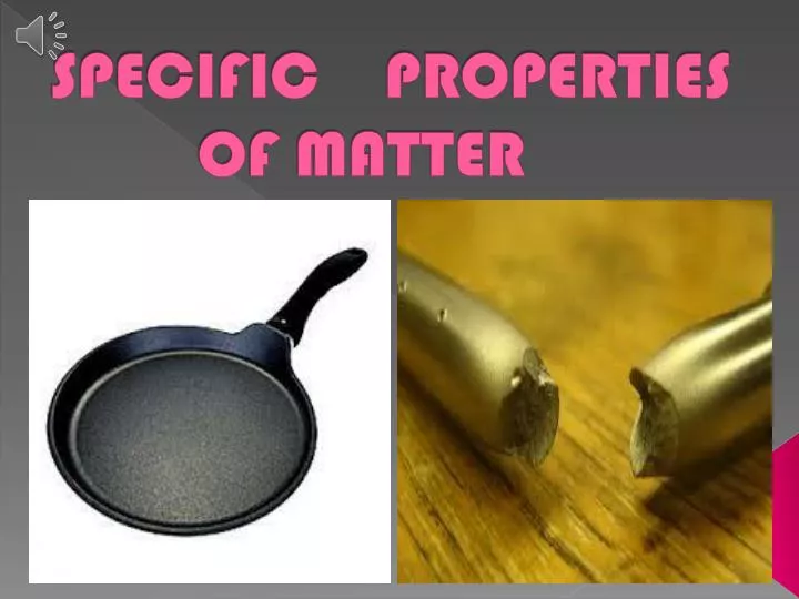 specific properties of matter
