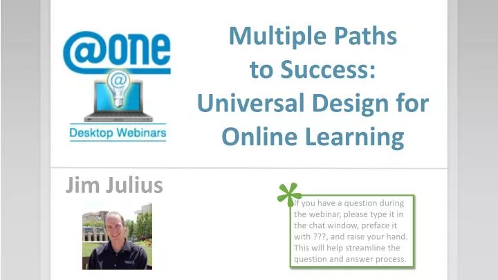 multiple paths to success universal design for online learning