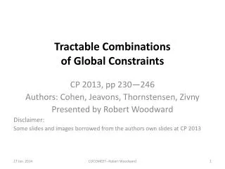 Tractable Combinations of Global Constraints
