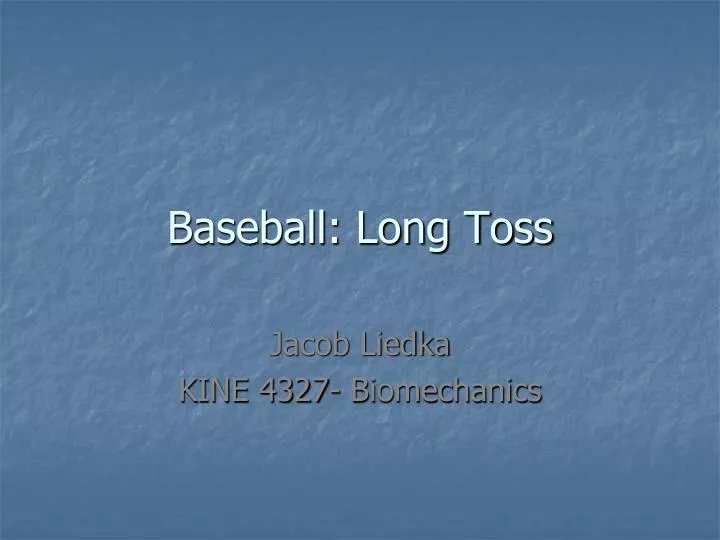 baseball long toss