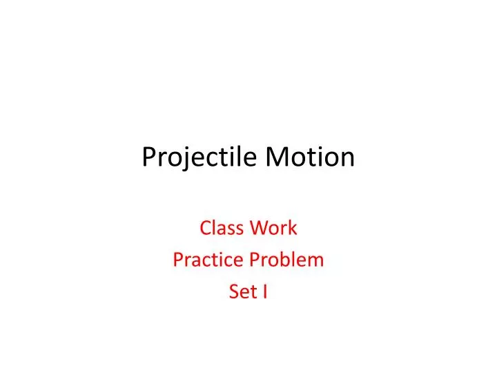 projectile motion