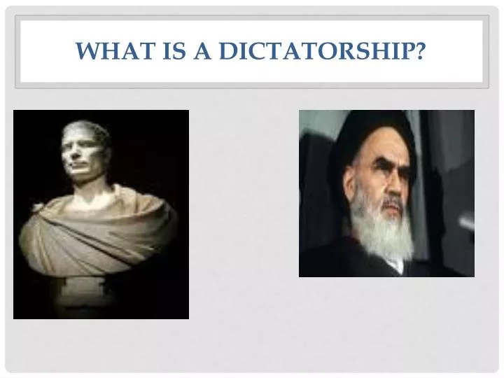 what is a dictatorship