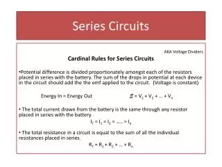 Series Circuits