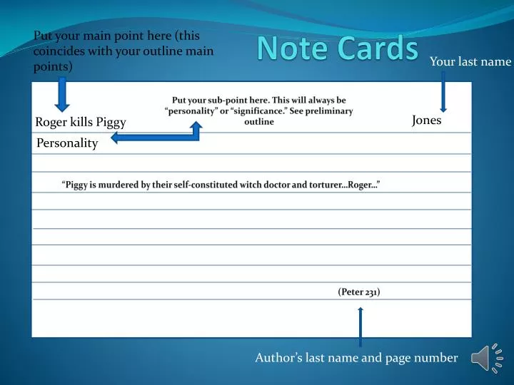 note cards
