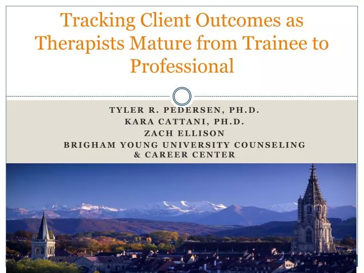 tracking client outcomes as therapists mature from trainee to professional