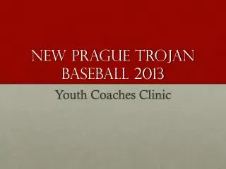 New Prague Trojan Baseball 2013