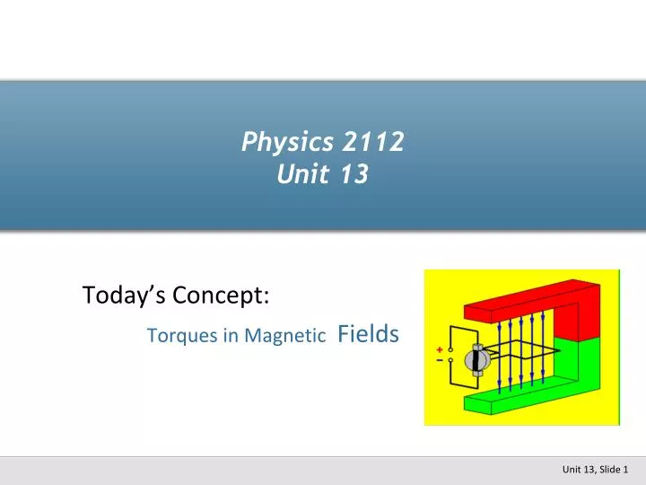 physics 2112 unit 13