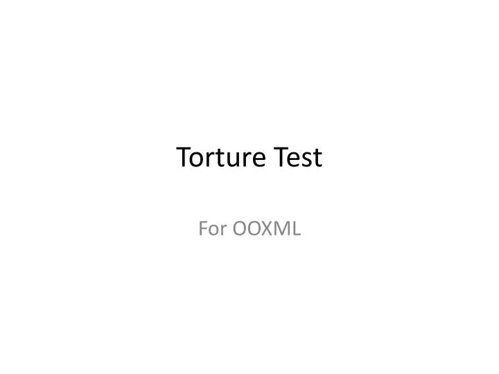 torture test
