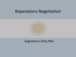 Reparations Negotiation