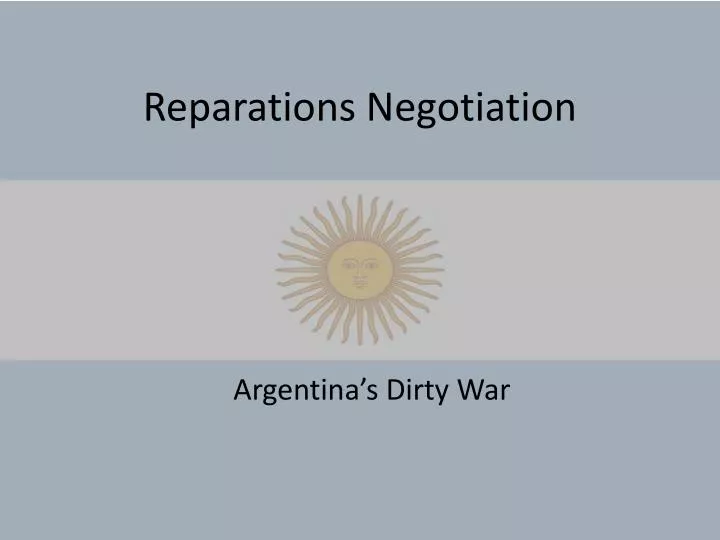 reparations negotiation