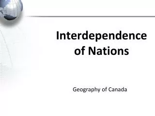 Interdependence of Nations