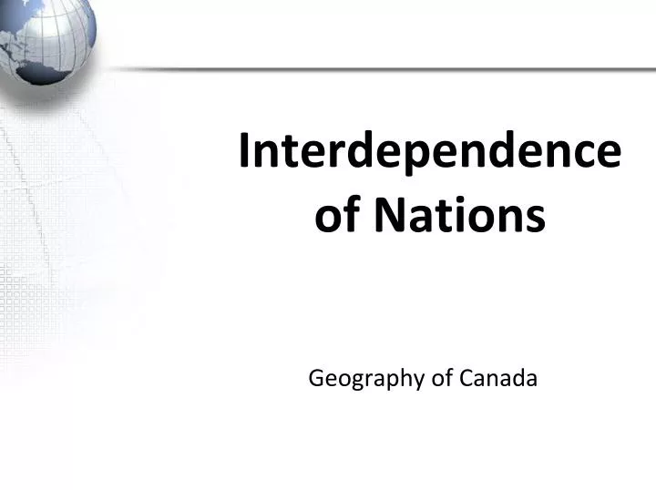 interdependence of nations