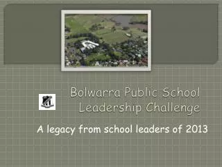 Bolwarra Public School Leadership Challenge