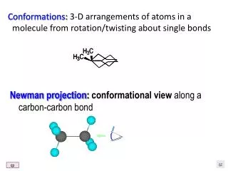 Newman projection : conformational view along a carbon-carbon bond