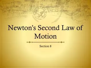 newton s second law of motion