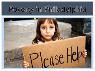 Poverty in Philadelphia